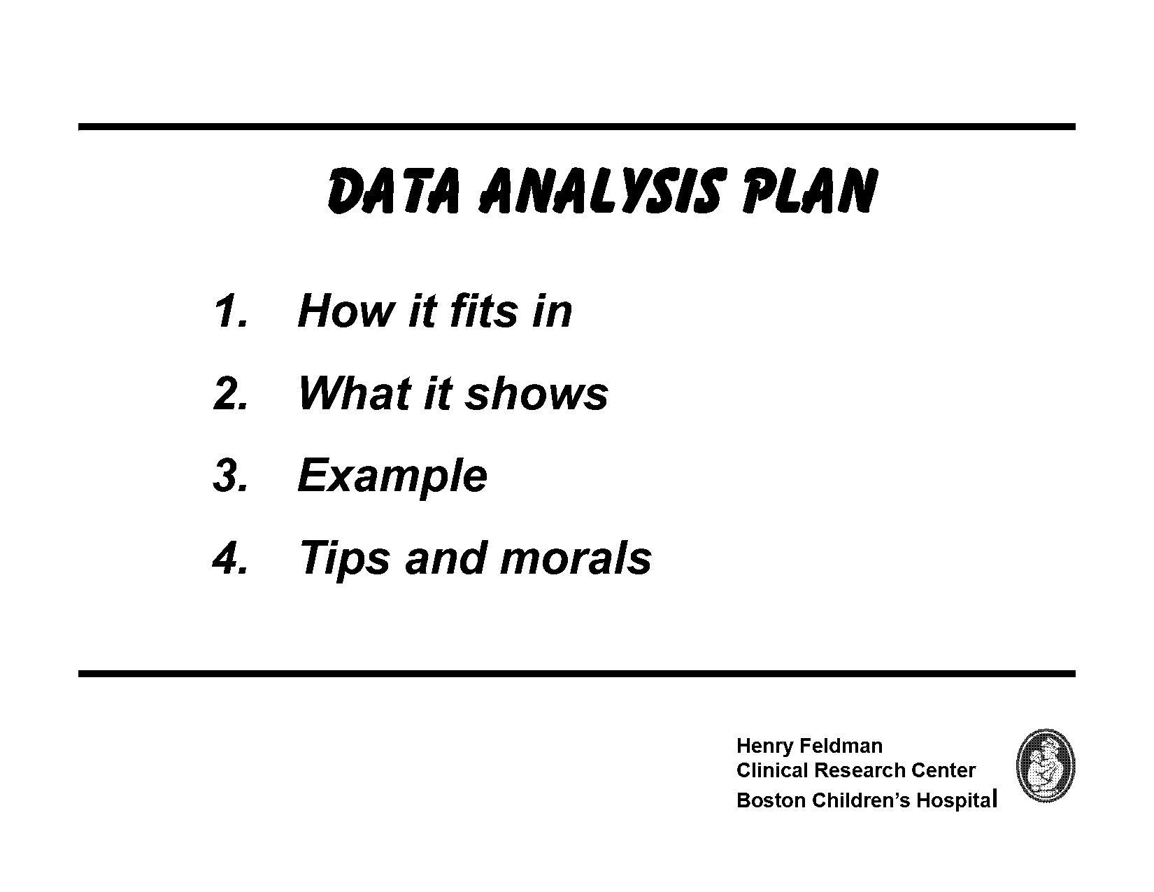 example of a data analysis plan